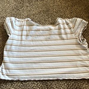 Crop Blue Multicolor Shirt